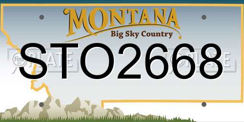 STO2668 Montana License Plate