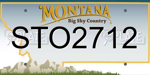 STO2712 Montana License Plate