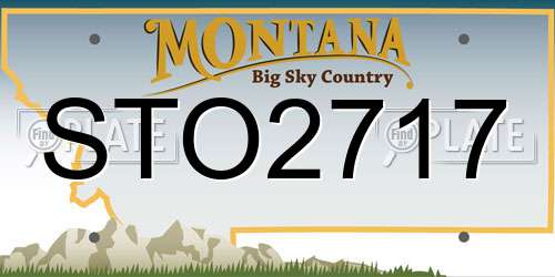STO2717 Montana License Plate