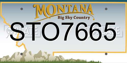 STO7665 Montana License Plate