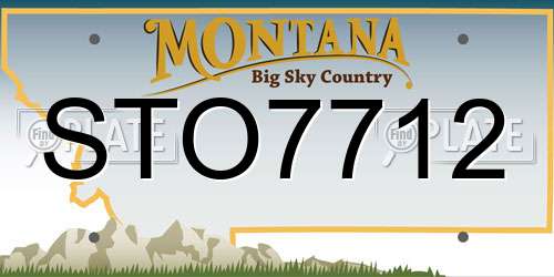 STO7712 Montana License Plate