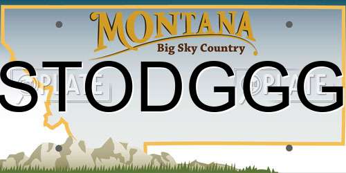 STODGGG Montana License Plate