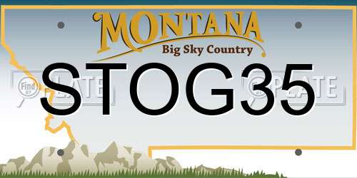 STOG35 Montana License Plate