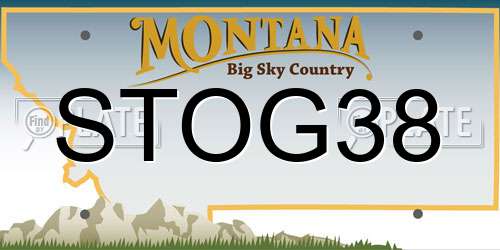 STOG38 Montana License Plate