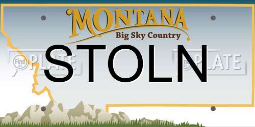 STOLN Montana License Plate