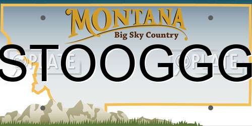 STOOGGG Montana License Plate