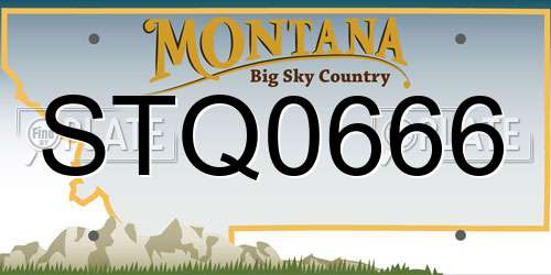 STQ0666 Montana License Plate