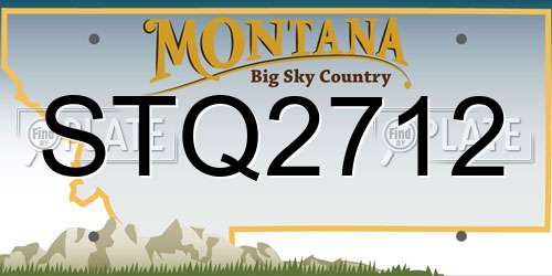 STQ2712 Montana License Plate