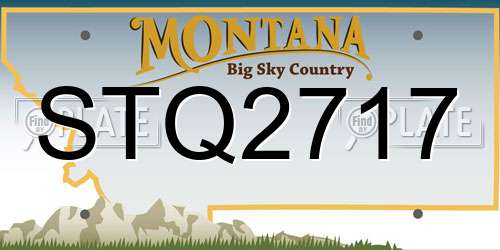 STQ2717 Montana License Plate