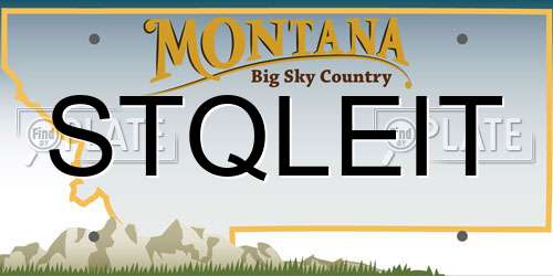 STQLEIT Montana License Plate