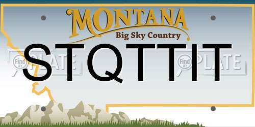 STQTTIT Montana License Plate