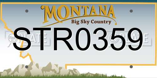 STR0359 Montana License Plate