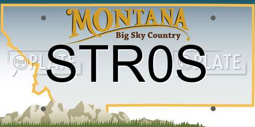 STR0S Montana License Plate