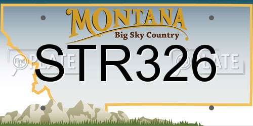 STR326 Montana License Plate