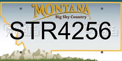 STR4256 Montana License Plate