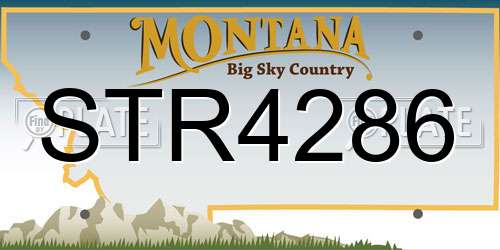 STR4286 Montana License Plate