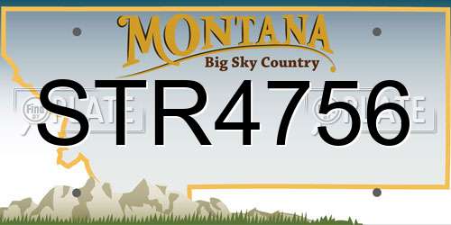 STR4756 Montana License Plate