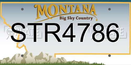 STR4786 Montana License Plate