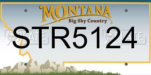 STR5124 Montana License Plate