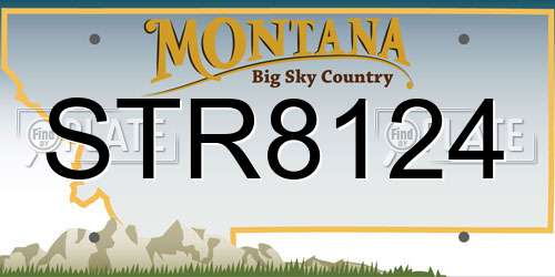 STR8124 Montana License Plate