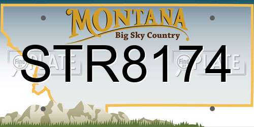 STR8174 Montana License Plate
