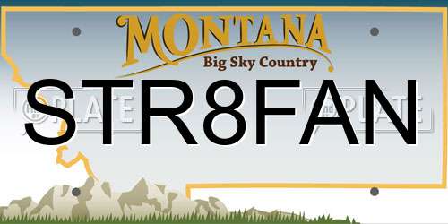 STR8FAN Montana License Plate
