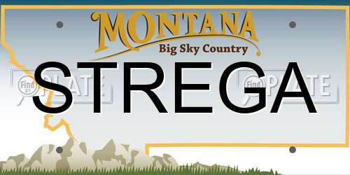 STREGA Montana License Plate