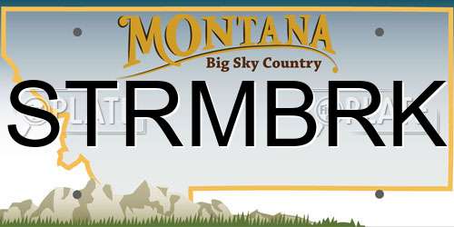 STRMBRK Montana License Plate