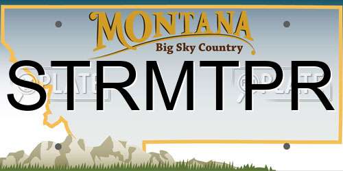STRMTPR Montana License Plate