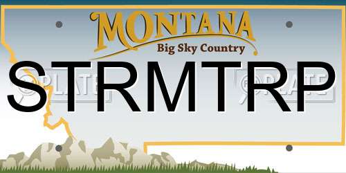 STRMTRP Montana License Plate