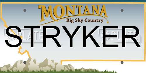 STRYKER Montana License Plate