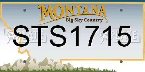 STS1715 Montana License Plate