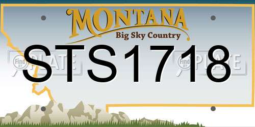 STS1718 Montana License Plate