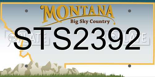 STS2392 Montana License Plate