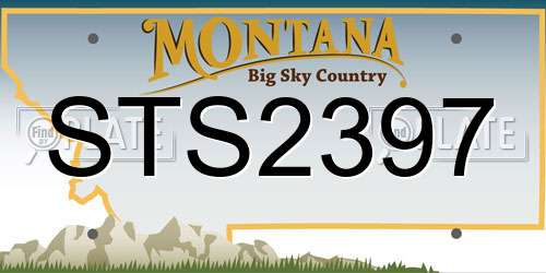 STS2397 Montana License Plate