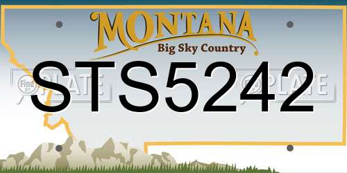 STS5242 Montana License Plate