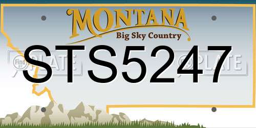 STS5247 Montana License Plate