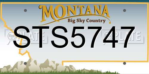 STS5747 Montana License Plate