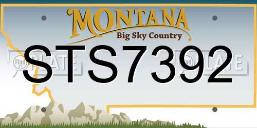 STS7392 Montana License Plate