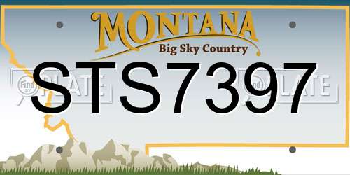 STS7397 Montana License Plate