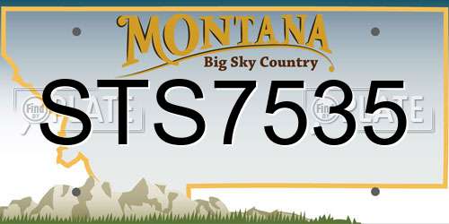 STS7535 Montana License Plate