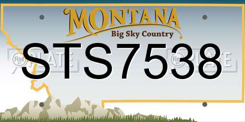 STS7538 Montana License Plate