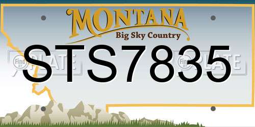STS7835 Montana License Plate