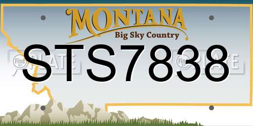 STS7838 Montana License Plate