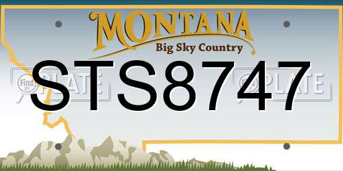 STS8747 Montana License Plate