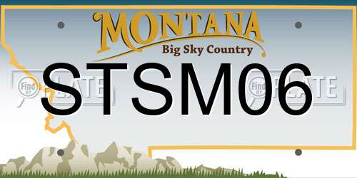 STSM06 Montana License Plate