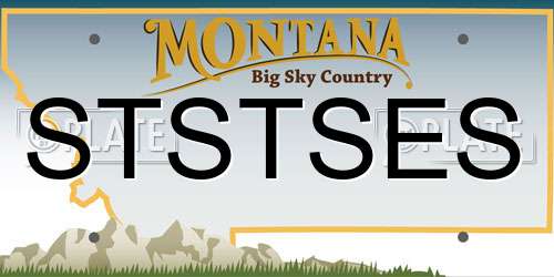 STSTSES Montana License Plate