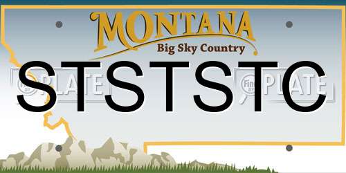 STSTSTC Montana License Plate