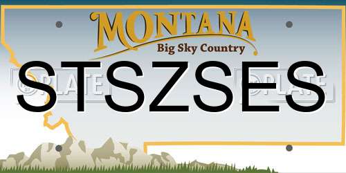 STSZSES Montana License Plate