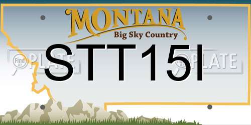STT15I Montana License Plate